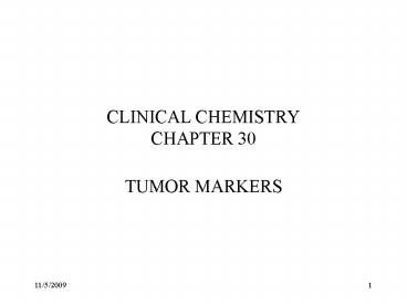 CLINICAL CHEMISTRY CHAPTER 30