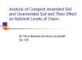 Analysis of Compost Amended Soil and Unamended Soil and Their Effect on Nutrient Levels of Onion PowerPoint PPT Presentation