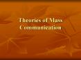 Theories of Mass Communication PowerPoint PPT Presentation