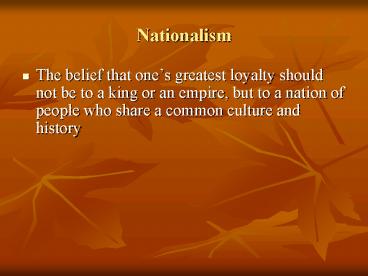 Nationalism