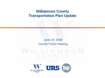 Williamson County Transportation Plan Update