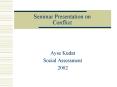 Seminar Presentation on Conflict PowerPoint PPT Presentation