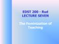 EDST 200 Rud PowerPoint PPT Presentation