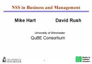 NSS in Business and Management