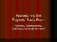 Approaching the Regents Essay Exam PowerPoint PPT Presentation