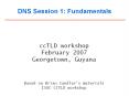 DNS Session 1: Fundamentals PowerPoint PPT Presentation