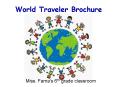 World Traveler Brochure PowerPoint PPT Presentation