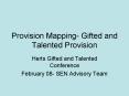 Provision Mapping Gifted and Talented Provision PowerPoint PPT Presentation