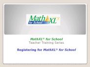 MathXL for School