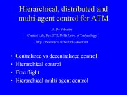 Hierarchical, distributed and multiagent control for ATM