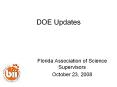 DOE Updates PowerPoint PPT Presentation