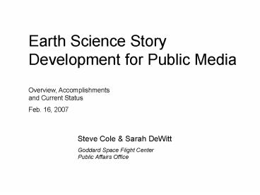 Overview, Accomplishments