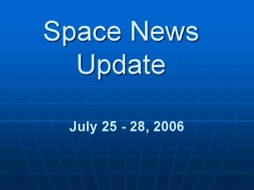 Space News Update