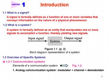 1'1 What is a signal