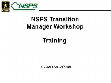 NSPS Transition