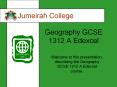 Geography GCSE 1312 A Edexcel PowerPoint PPT Presentation
