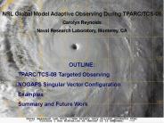 NRL Global Model Adaptive Observing During TPARCTCS08