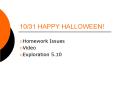 1031 HAPPY HALLOWEEN PowerPoint PPT Presentation