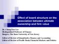 Effect of board structure on the association between ultimate ownership and firm value PowerPoint PPT Presentation