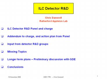 ILC Detector R