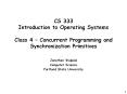 CS 333 Introduction to Operating Systems Class 4 Concurrent Programming and Synchronization Primitiv PowerPoint PPT Presentation