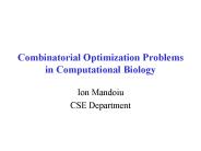 Combinatorial Optimization Problems in Computational Biology