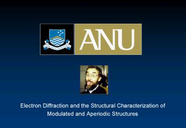Electron Diffraction and the Structural Characterization of