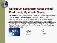 Millennium Ecosystem Assessment:  Biodiversity Synthesis Report