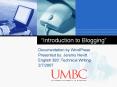 Introduction to Blogging PowerPoint PPT Presentation