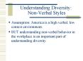Understanding Diversity: NonVerbal Styles PowerPoint PPT Presentation
