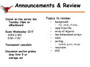 Announcements