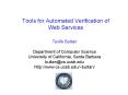 Tools for Automated Verification of Web Services PowerPoint PPT Presentation