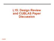 L15: Design Review and CUBLAS Paper Discussion