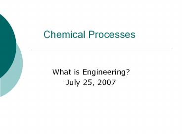 Chemical Processes
