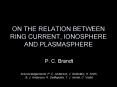 ON THE RELATION BETWEEN RING CURRENT, IONOSPHERE AND PLASMASPHERE PowerPoint PPT Presentation