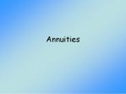 Annuities