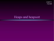 Heaps and heapsort
