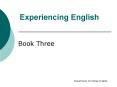 Experiencing English