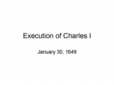 Execution of Charles I
