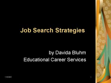 Job Search Strategies
