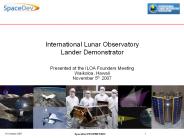 International Lunar Observatory Lander Demonstrator