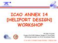 ICAO ANNEX 14 HELIPORT DESIGN WORKSHOP PowerPoint PPT Presentation