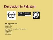 Devolution in Pakistan