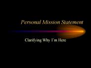 Personal Mission Statement