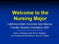 Welcome to the Nursing Major PowerPoint PPT Presentation