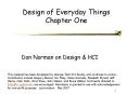 Design of Everyday Things Chapter One PowerPoint PPT Presentation