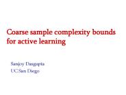 Coarse sample complexity bounds for active learning