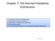 Chapter 7: The Normal Probability Distribution