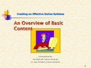 A Presentation by: