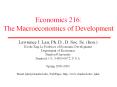Economics 216: The Macroeconomics of Development PowerPoint PPT Presentation